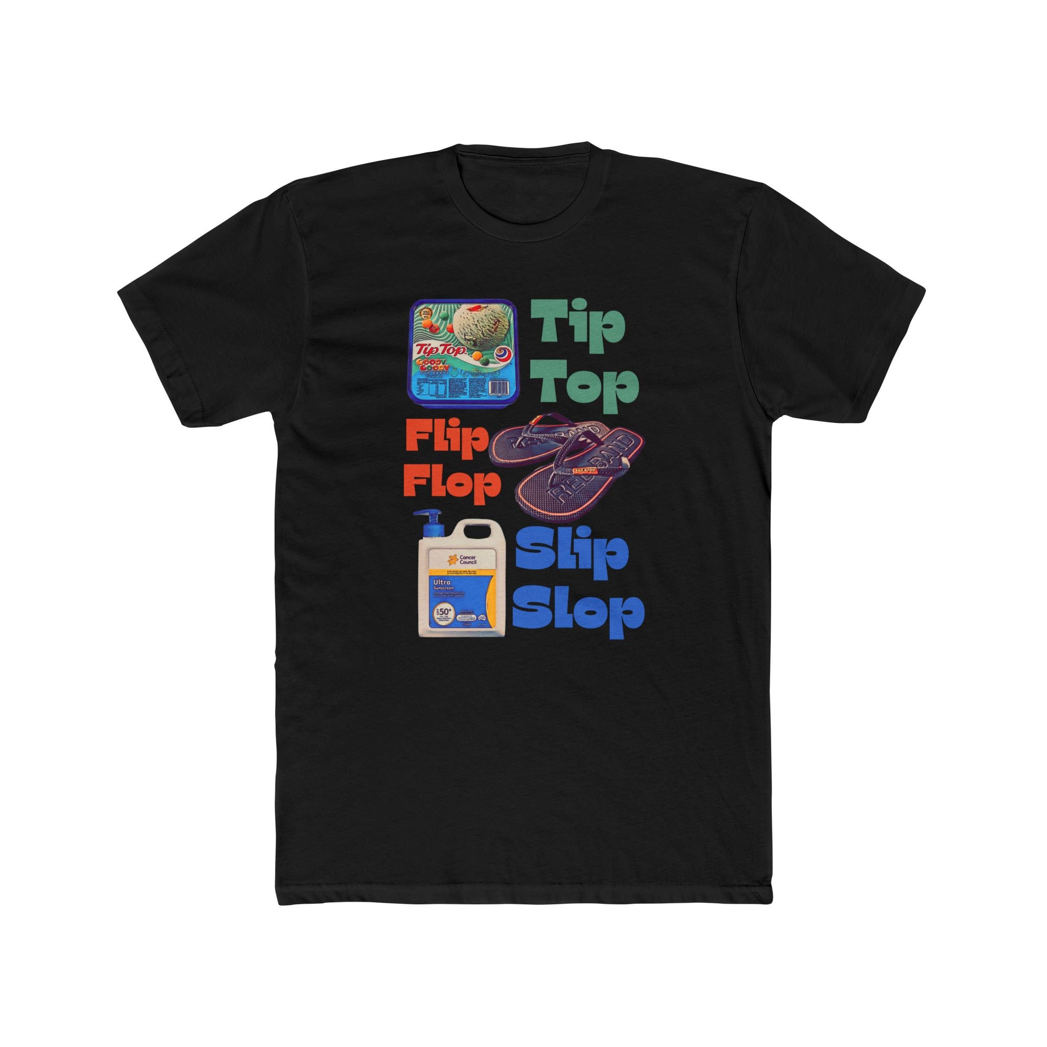 Tip Top Flip Flop Slip Slop Graphic T‑Shirt