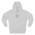 NZ Embroidered Fleece Hoodie - Grey
