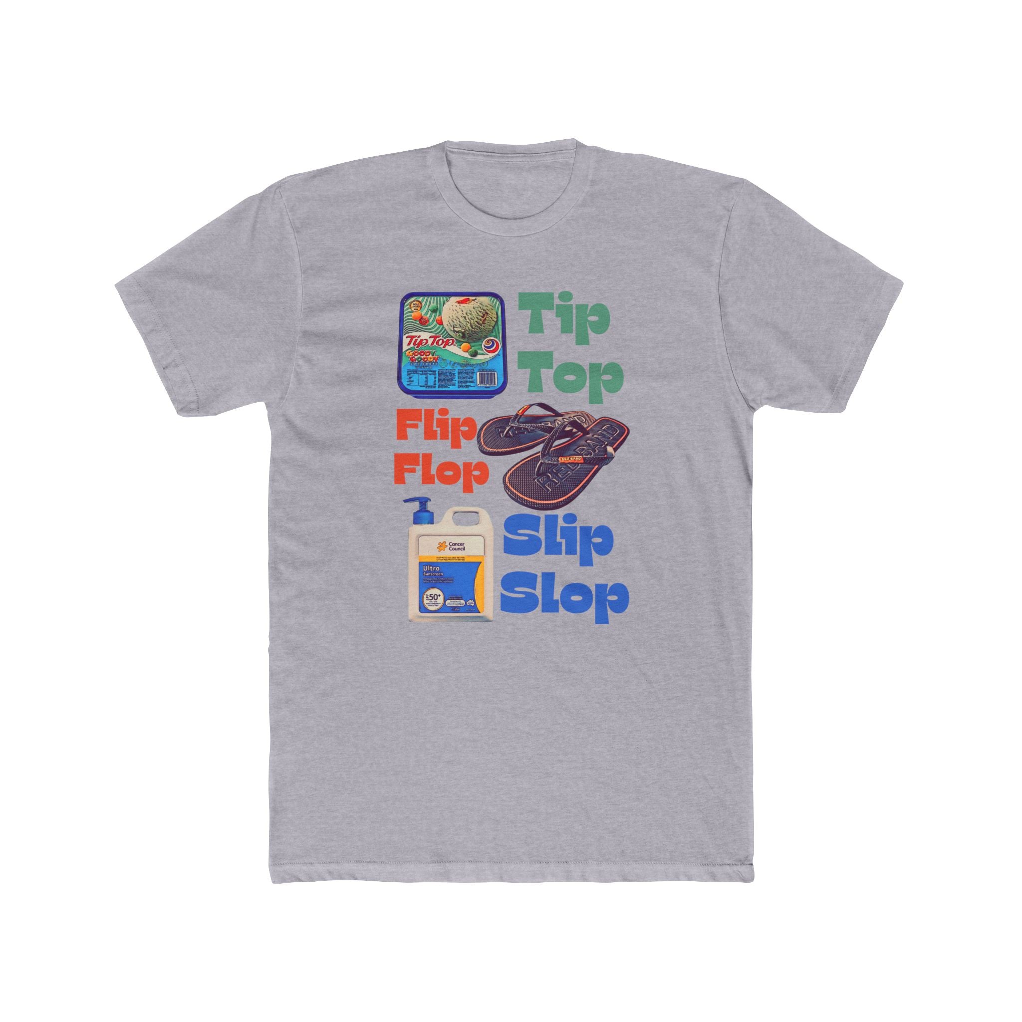 Tip Top Flip Flop Slip Slop Graphic T‑Shirt