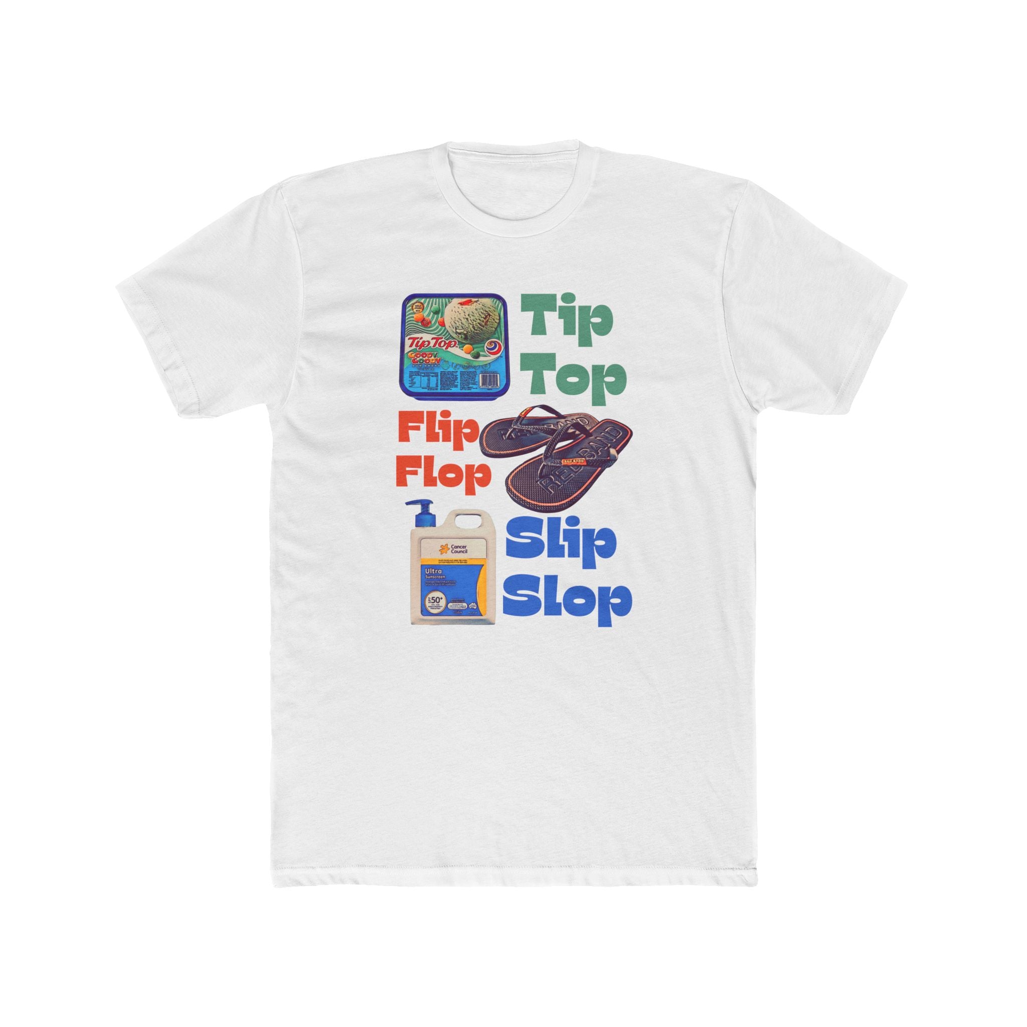 Tip Top Flip Flop Slip Slop Graphic T‑Shirt